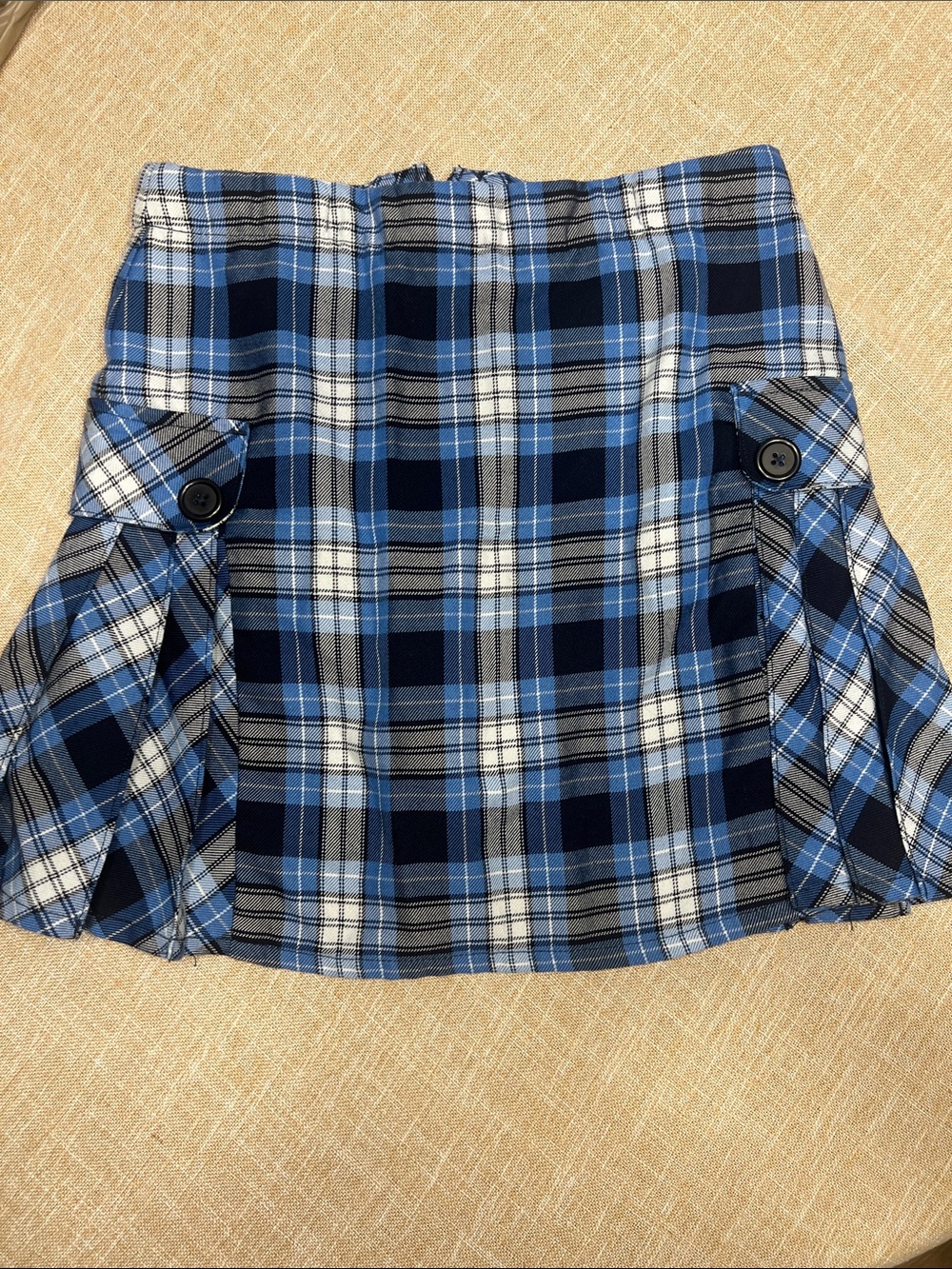 Lands' End School Uniform Side Pleat Plaid Skort